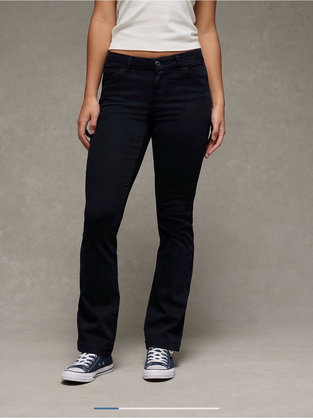2 Pairs American Eagle Khaki stretch Work pants Black & Tan 4s